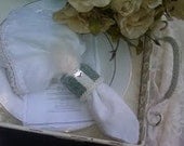 Wedding Napkin Rings Something Blue Artisan Hand Crafted