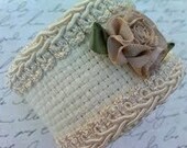 Antique Chic Napkin Rings Spring Floral Hand Crafted