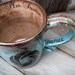 Personalized Ceramic Coffee Mug - Robin's Egg, Chocolate Brown, Aquamarine, Earthy, Wheel Thrown Stoneware Pottery