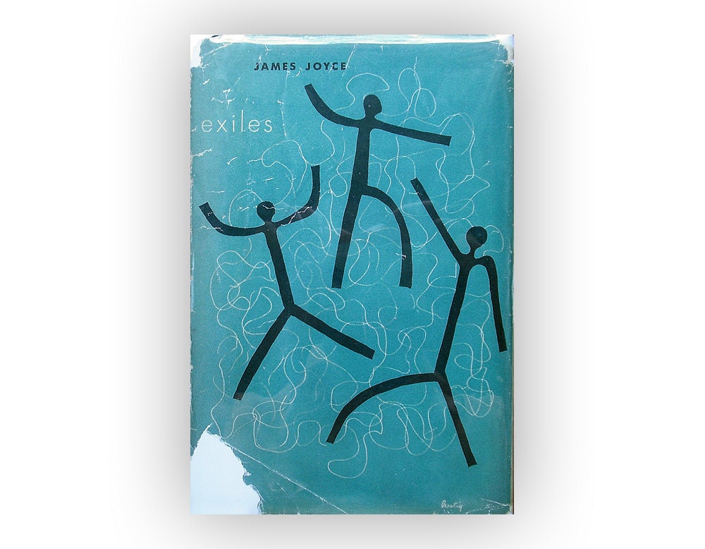 Alvin Lustig book jacket design, 1945. "Exiles" by James Joyce