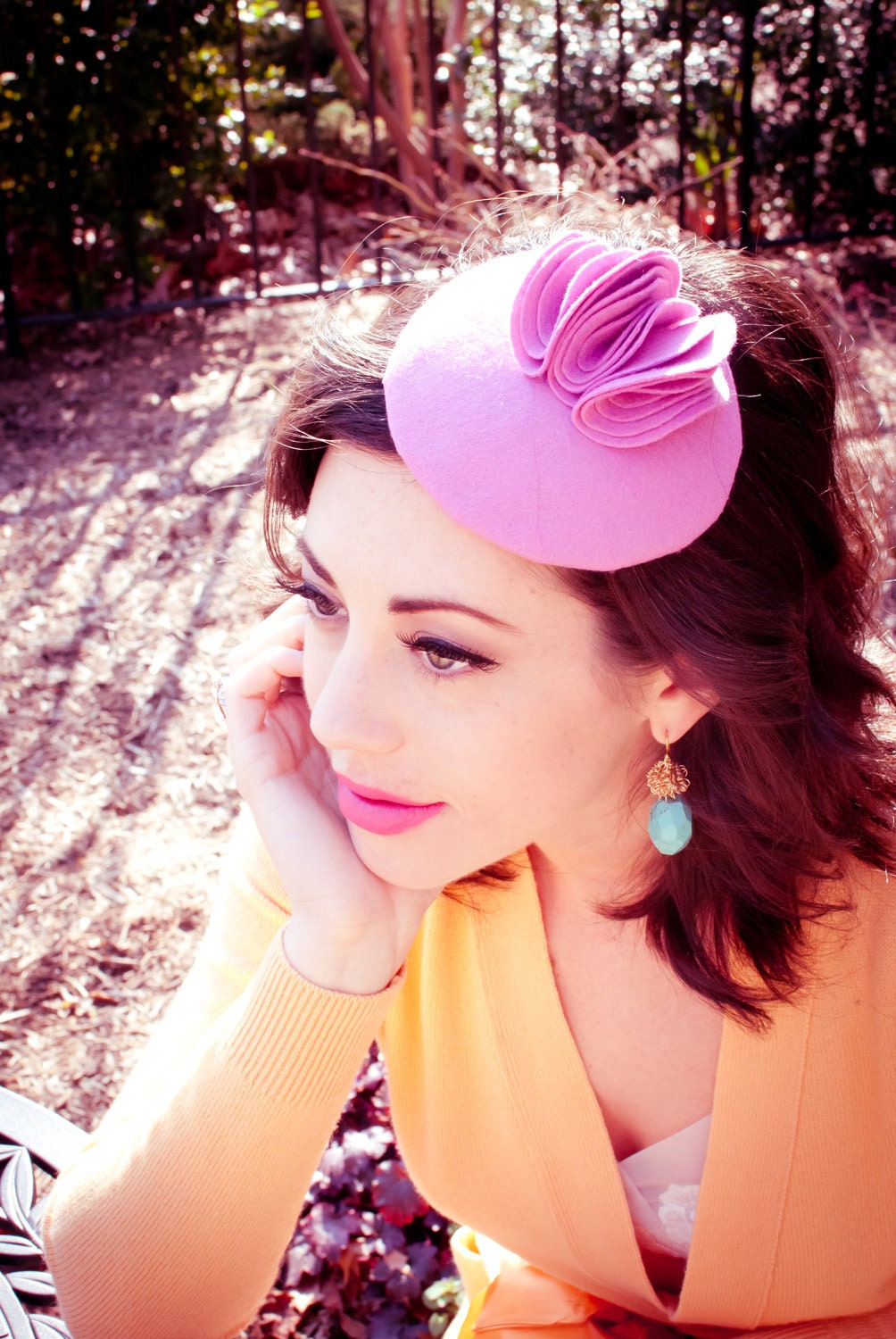 Felt wave fascinator: LILAC