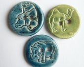 Large Animal Ceramic Buttons
