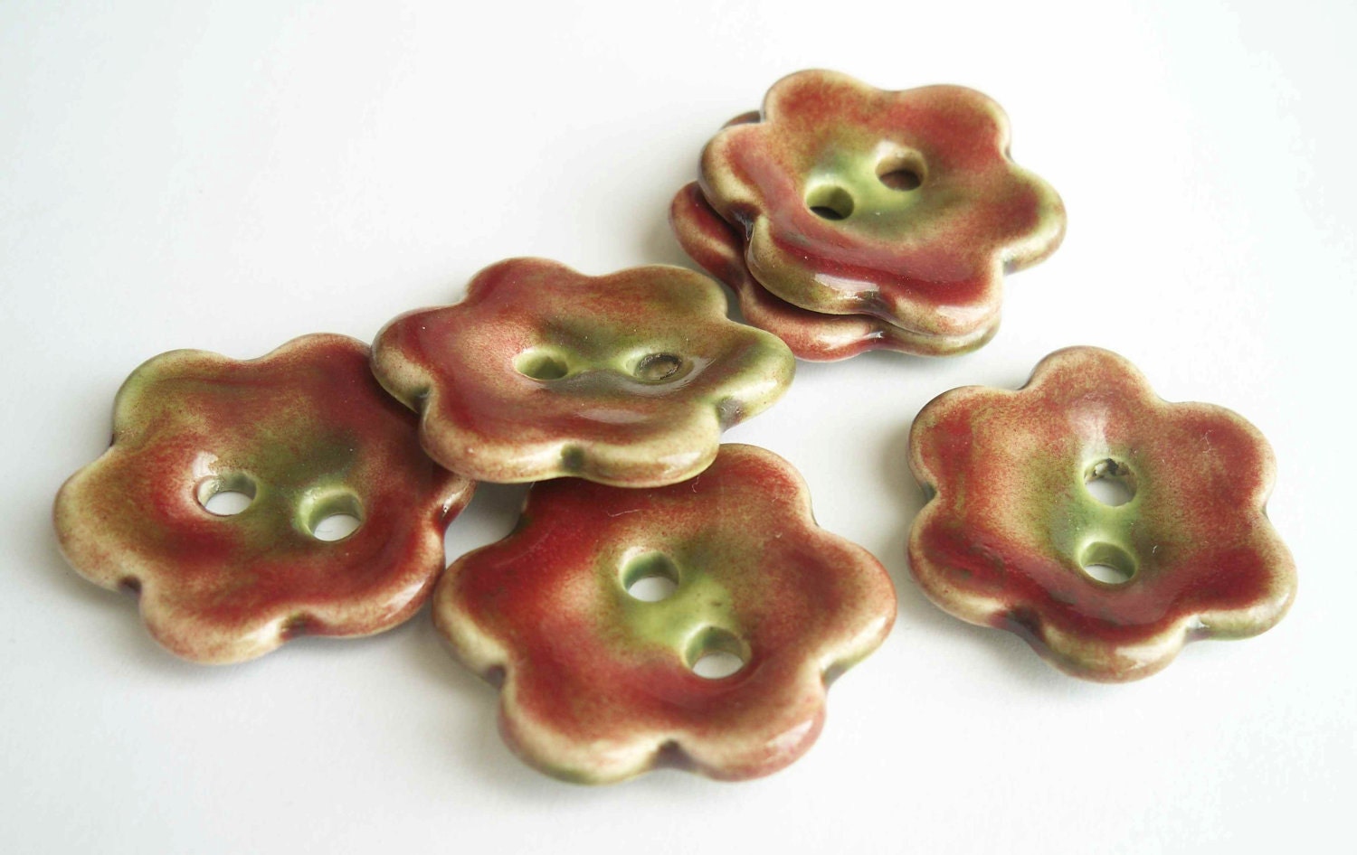 Flower Power Ceramic Buttons