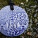 Purple ceramic pendant