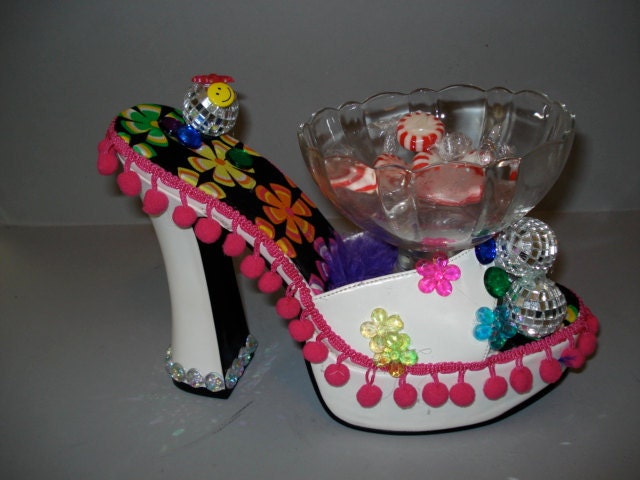 Platform shoe candy dish "Groovy Baby"