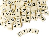 Vintage Anagram Letter Tiles set of 25