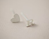 sterling silver initial earrings - personalized earrings, dainty earrings