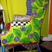 Reserved for Triggershaw Hand painted Picasso Wing Chair