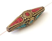 Bicone shape long focal pendant beads -  60mm - 1 bead-BD058