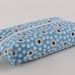 Wet wipe case  -turqoise and brown retro flower print