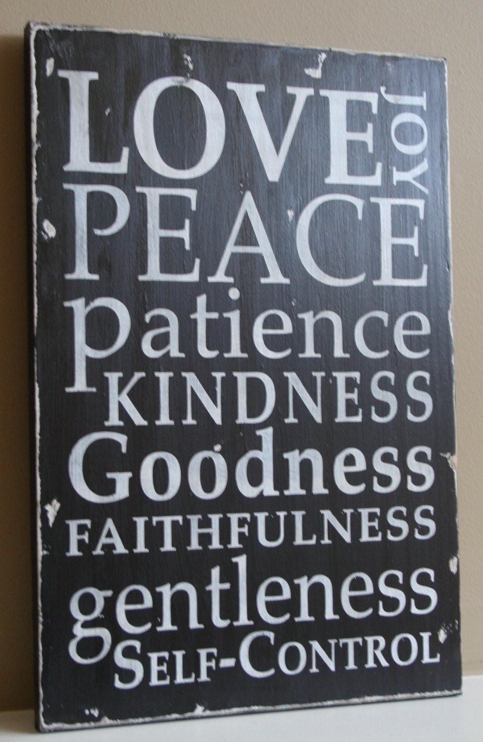 Fruit of the Spirit Typography Word Art - Makes a wonderful Wedding, Anniversary or House Warming Gift