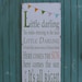 Little Darling Here Comes the Sun Beatles with Bunting Typography Word Art Sign