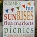 Summer Fun with Bunting Typography Word Art Sign - Limited Edition