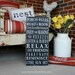 Porch Rules Vintage Style Typography Word Art Sign