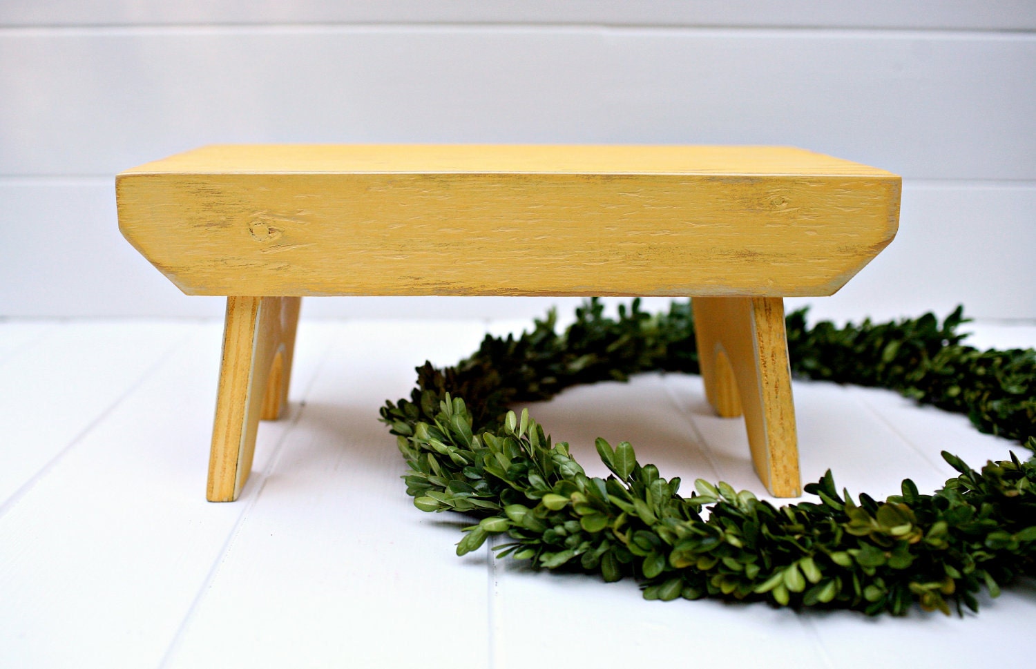 Vintage Style Step Stool No. 1 in Pencil Handmade by Circle Creek Home