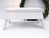 Vintage Style Step Stool No. 2 in White Handmade by Circle Creek Home