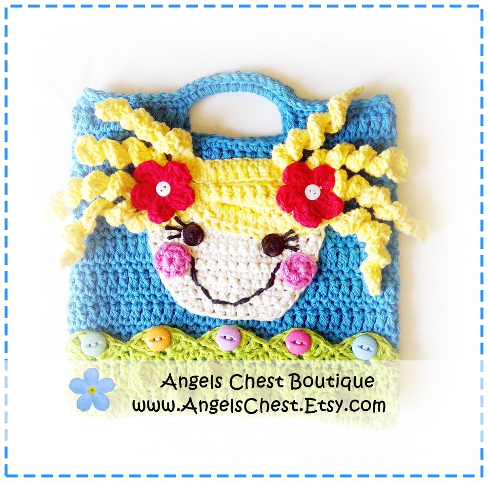 Lala Loopsy Lalaloopsy Doll Inspire Crochet Purse Bag Pattern Boutique Design - No. 39 by AngelsChest