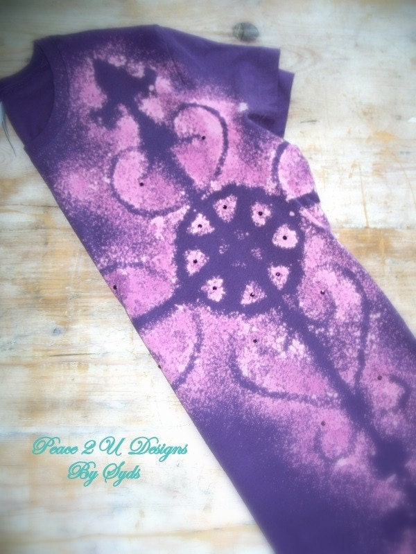 Ladies Purple Embellished Knit Shirt
