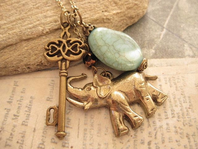 Key to Africa Safari. a charm necklace - trinketsforkeeps