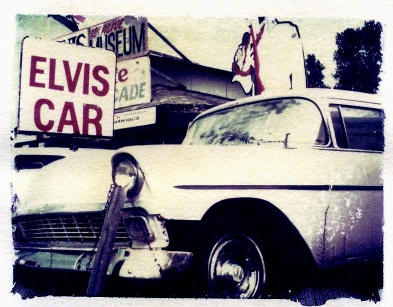 Elvis art original polaroid transfer