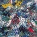 Abstract Acrylic Wall Painting Blue Sky View in White Mats
