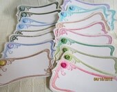 Handmade Canning Jar Stickers with Buttons-Colorful Framed Labels Embellished with Buttons-DIY Canning Jar Stickers
