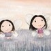 dress ups - childrens wall art, cute fairy girls