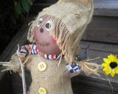 Halloween or Thanksgiving Scarecrow Decoration Vintage Handmade Table Top Figure Fall Decor