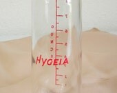 Vintage Baby Bottle Hygeia Glass or Use as a Flower Vase or Photo Prop