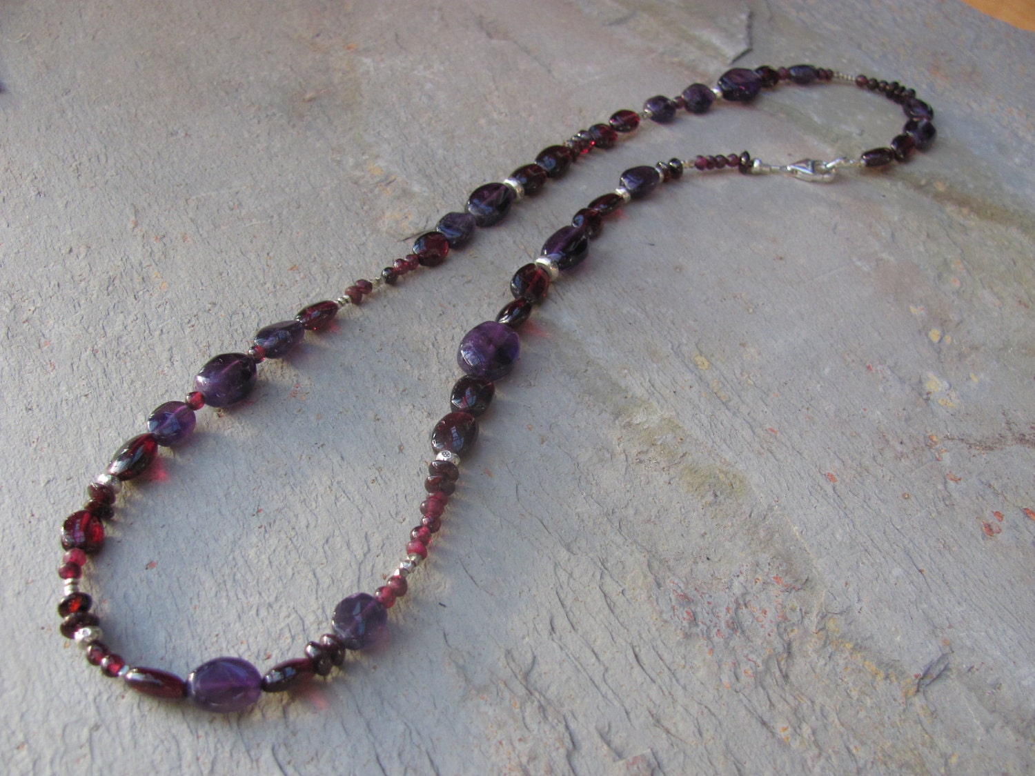 Merlot Garnet & Amethyst Necklace/Bracelet