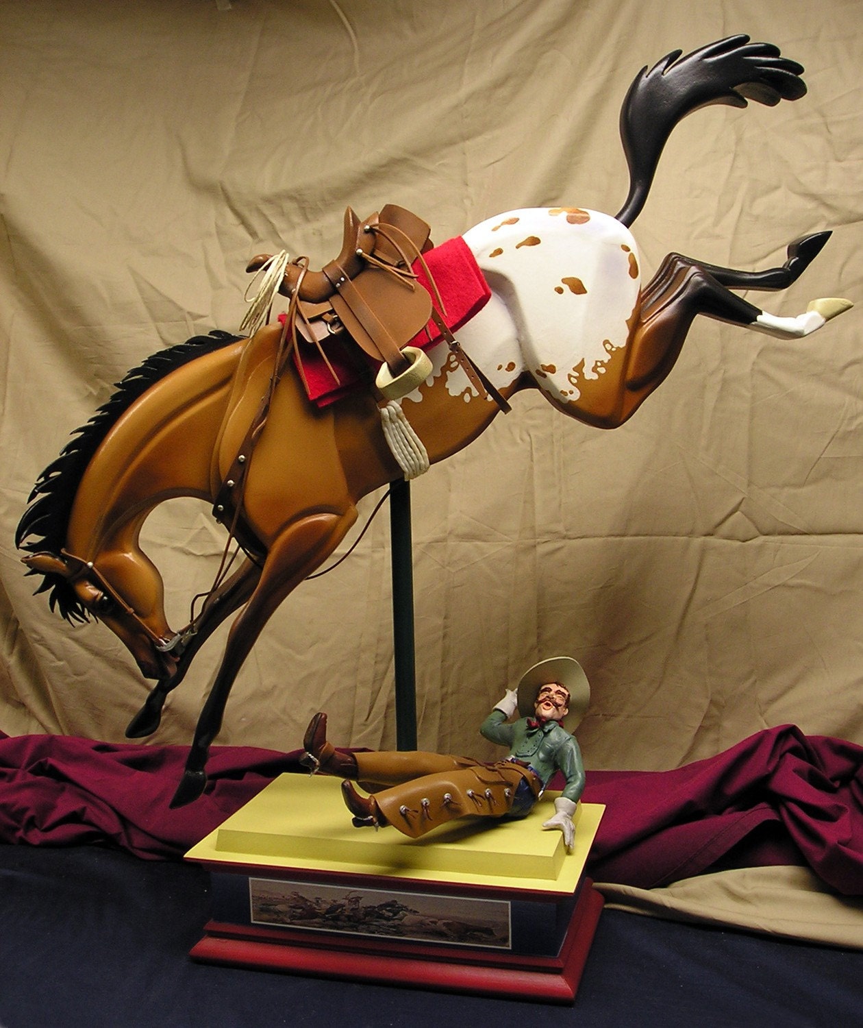 Throwed - customized rocking Bronc and Cowboy (by commission)
