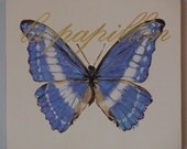 Butterfly original painting on reclaimed rustic solid wood board