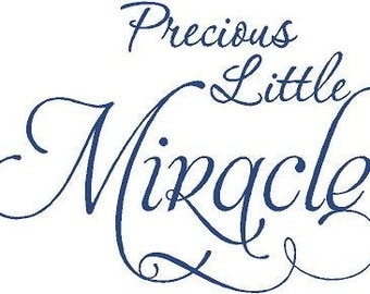 Precious Little Miracle 22x16 Vinyl Wall Decal Sticker Art