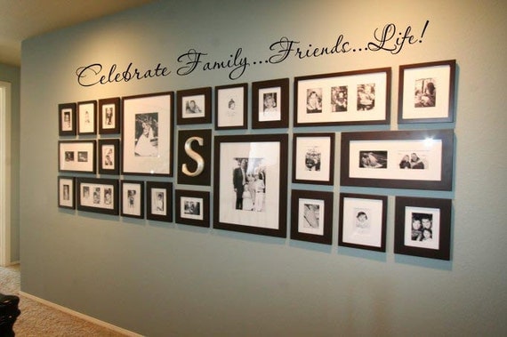 Celebrate Family...Friends...Life 52x5 Vinyl Decal Wall Art Lettering Decals