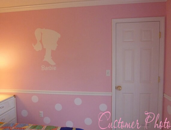 Vintage BARBIE 22x31 Chic Baby Nursery Teen Girl Vinyl Wall Lettering Words Quotes Decals Art Custom