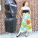 Sweet 70s QUILTED POPPY and DAISY Print MAXI Skirt