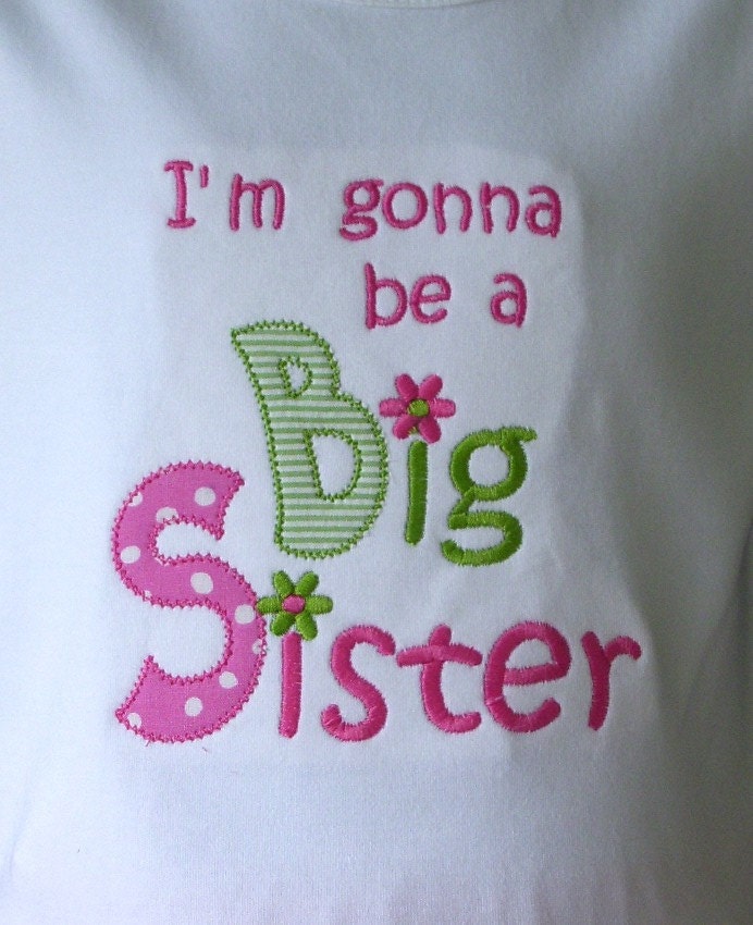 I'm Gonna Be a Big Sister Frilly Edge Short Sleeve T-Shirt