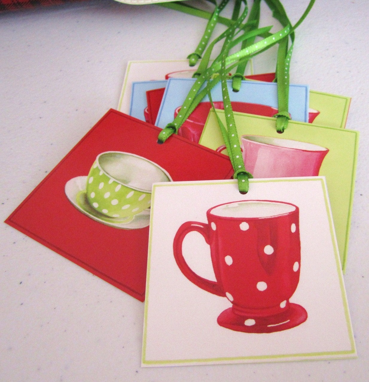 Tea Time -  Set of 8  Gift Tags or Mini Cards