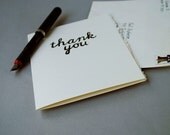 Cursive Thank You Card, Typography Print Thank You Note