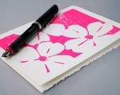 Magenta Dogwood Notecard, Hot Pink Floral Greeting Card