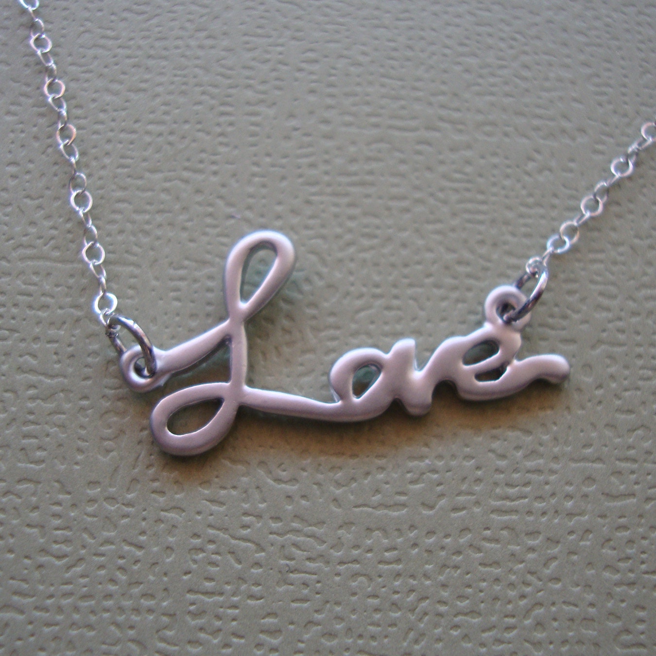 Love  Word Necklace - Sterling Silver, best friend, lovely gift, special, love word charm necklace