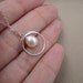 Pearl and Ring Necklace All Solid STERLING SILVER