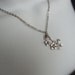Sweet Cherry Branch Personalized Necklace, Monogram, Stamped Initial,bridal, bridesmaids gifts, ultra feminine, stamped leaf