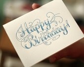 Letterpressed Flourish Birthday Card