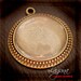 10 Vintage Antique Pendant Settings - Round Pendant Trays - Glass Cabochon Inserts Included