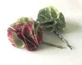 SALE - Sweet Sage blossoms bobbypins - set of  2 pcs (Ready To Ship)