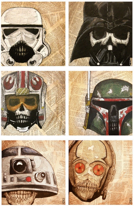 Dead Star Wars Print Set of Six (6)