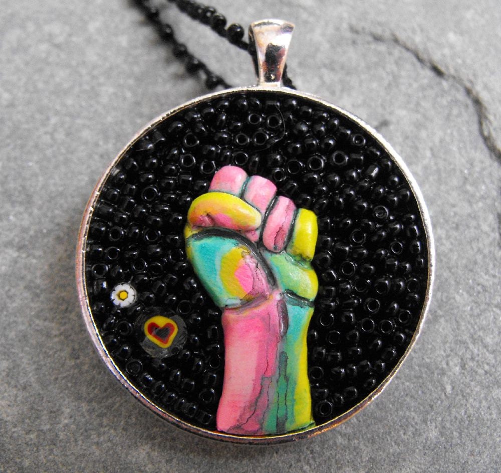 DEFIANCE - Clenched Fist Art Pendant