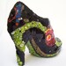 SPACE CASE - Stained Glass Cosmic High Heel Mosaic Shoe Sculpture
