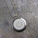 Power Up - Sterling Silver Handmade Recycled MAC Power Button Necklace